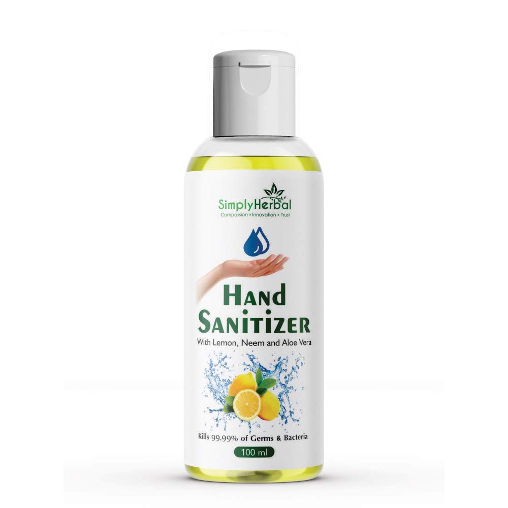 Simply Herbal Hand Sanitizer Neem, Lemon & Alcohol Based 100 ML