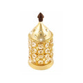 Shubhkart Nitya Crystal Deep Small Decorative Brass Crystal Oil Lamp Lantern Deep Jyot Diwali Tea Light Holder 180Gm