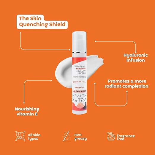 Health Sutra Hyaluronic Aqua Ultra Light Gel Sunscreen - 50 gms