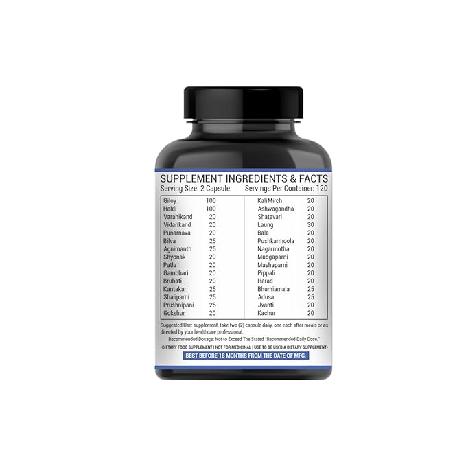 Prasatti Herbal Organic Plant Based Wellness 1500mg  - 120 Caps