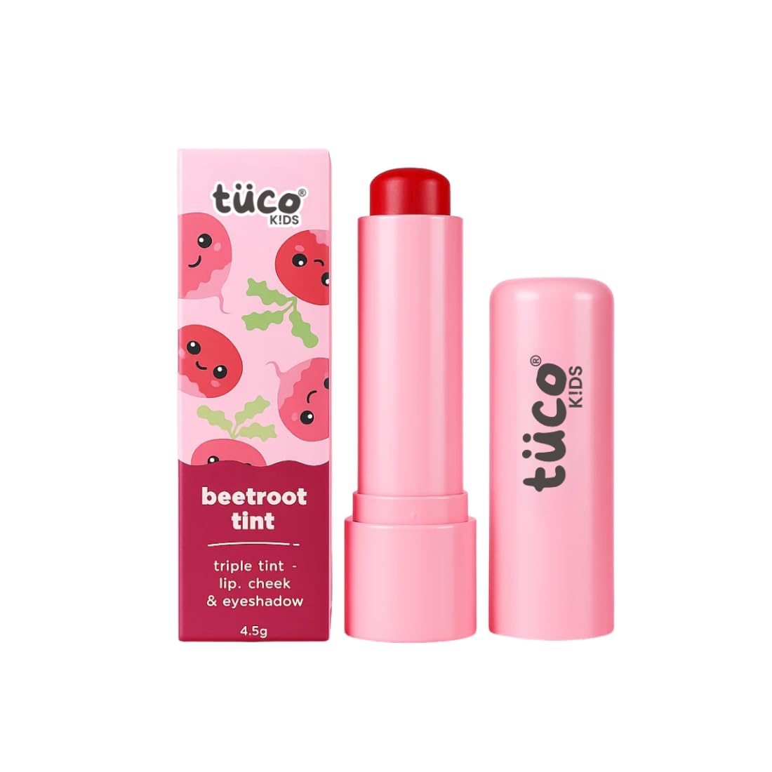 TucoÂ® Kids Lip Balm Tint | Lip, Cheek & Eyeshadow | Ages 3-15 Years | Made with 100% Natural Oils & Waxes | Free from Mineral Oils, Synthetic Fragrance and Parabens