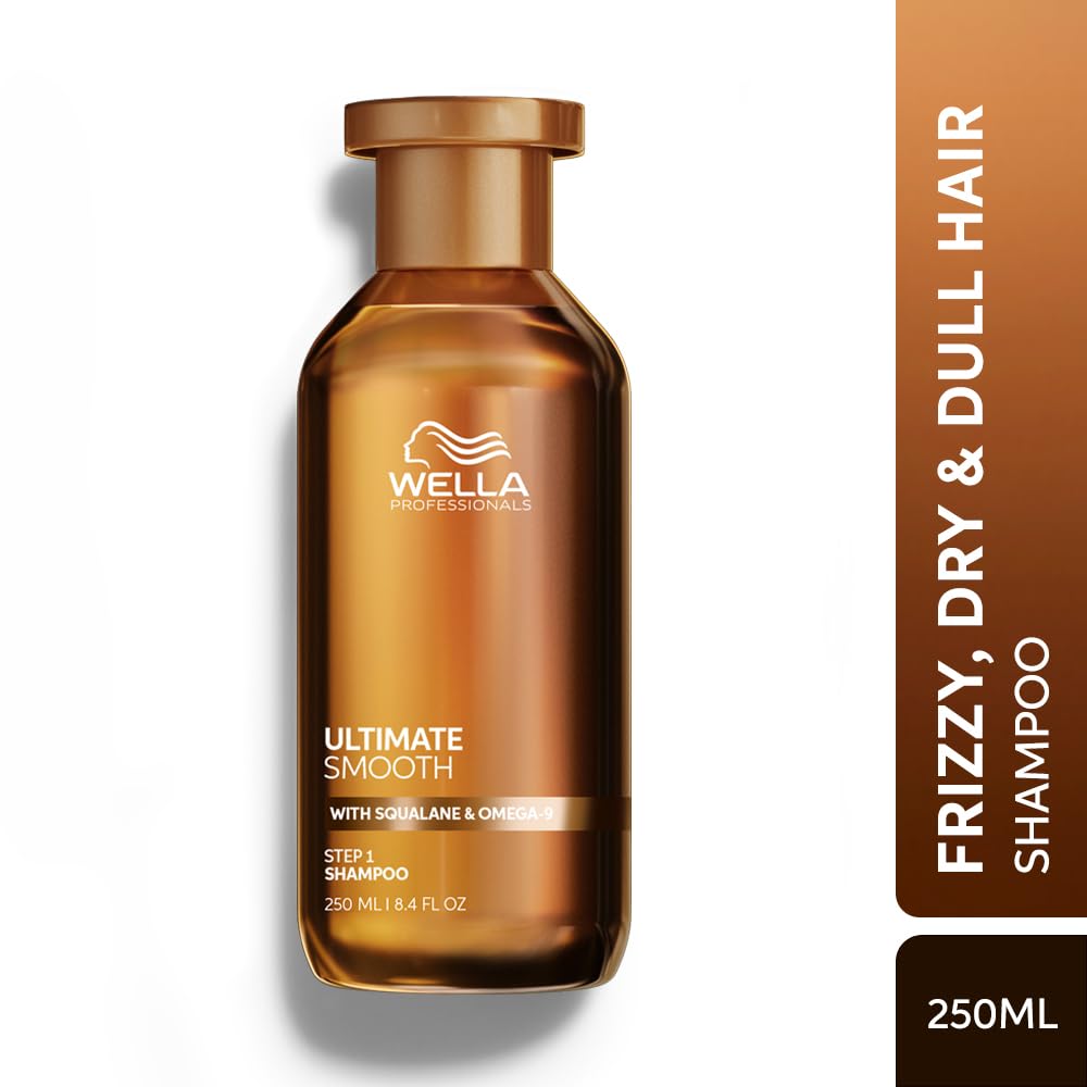 Wella Professionals Ultimate Smooth Shampoo with Squalane and Omega-9 for dry, dull, & frizzy hair | 250ml