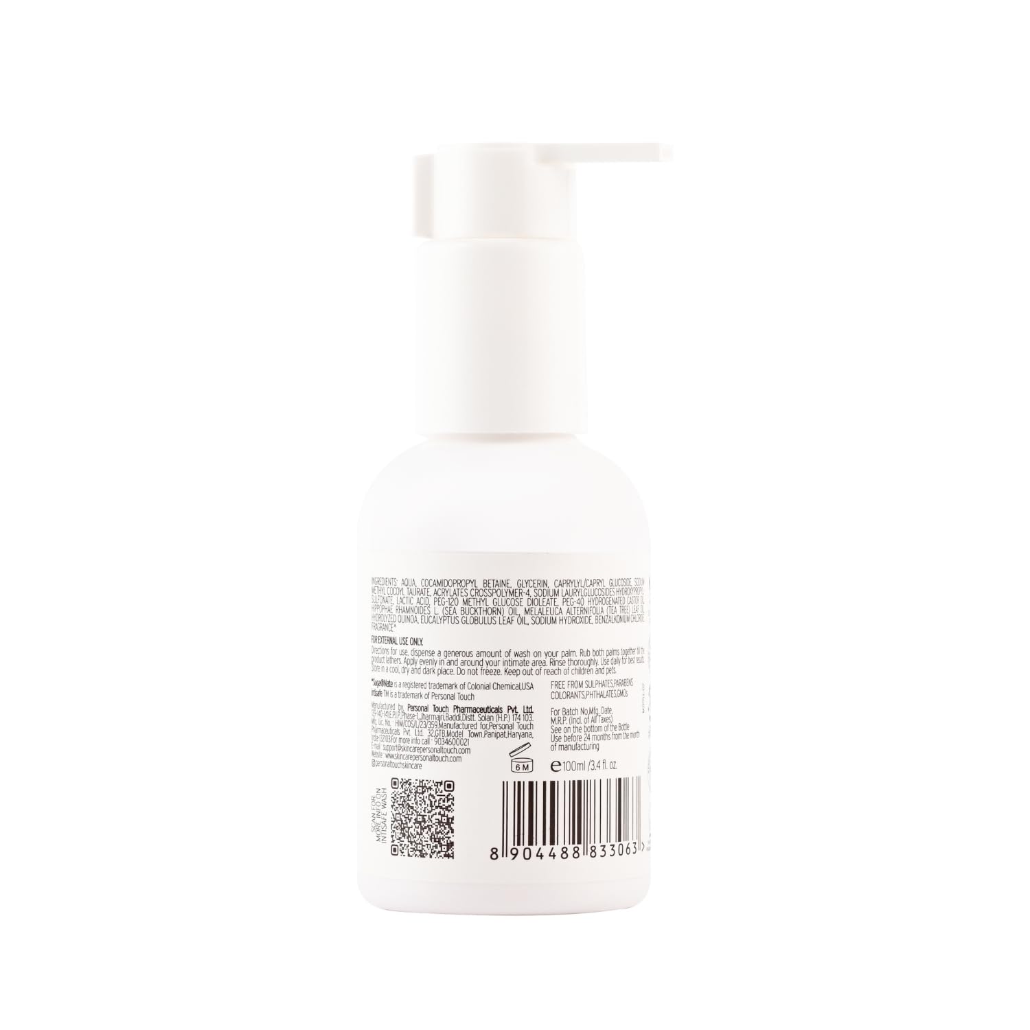 Personal Touch Skincare Intisafe pH 3.5 Intimate Wash | Re-Moisturising Mild Vaginal Wash 100ml