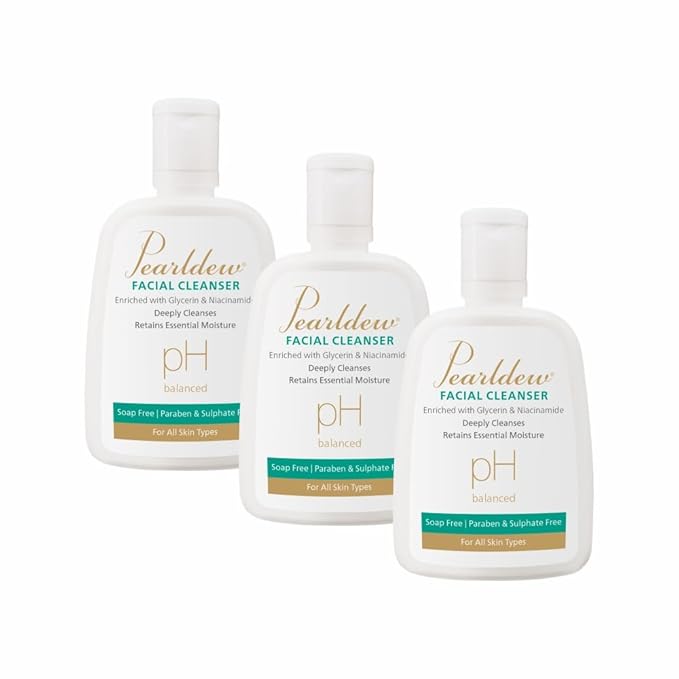 Pearldew Facial Cleanser All Skin Types, Paraben-free, pH Balanced - 125 Ml | Pack of 3