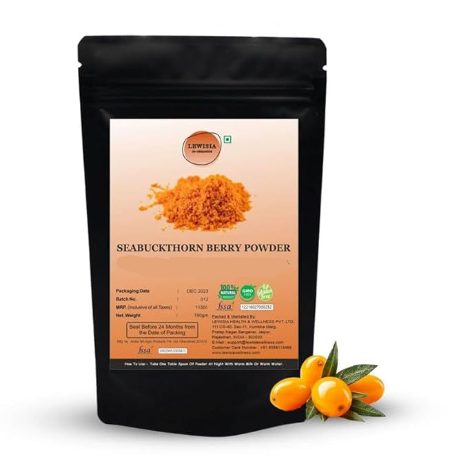 Lewisia in Organics Sea Buckthorn Berries Powder - 150 gms