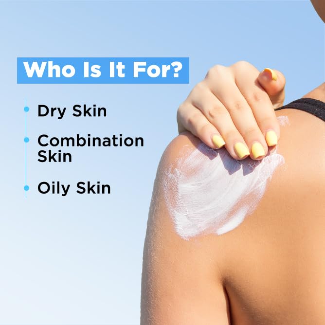 SunScoop 5% Niacinamide Daily Moisture Sunscreen Body Lotion SPF 50+ PA++++ Broad Spectrum| In-Vivo Tested| 24-Hours Moisturization| Non-Greasy| No White Cast| Reduces Tan| Smoothens Skin (200ml)
