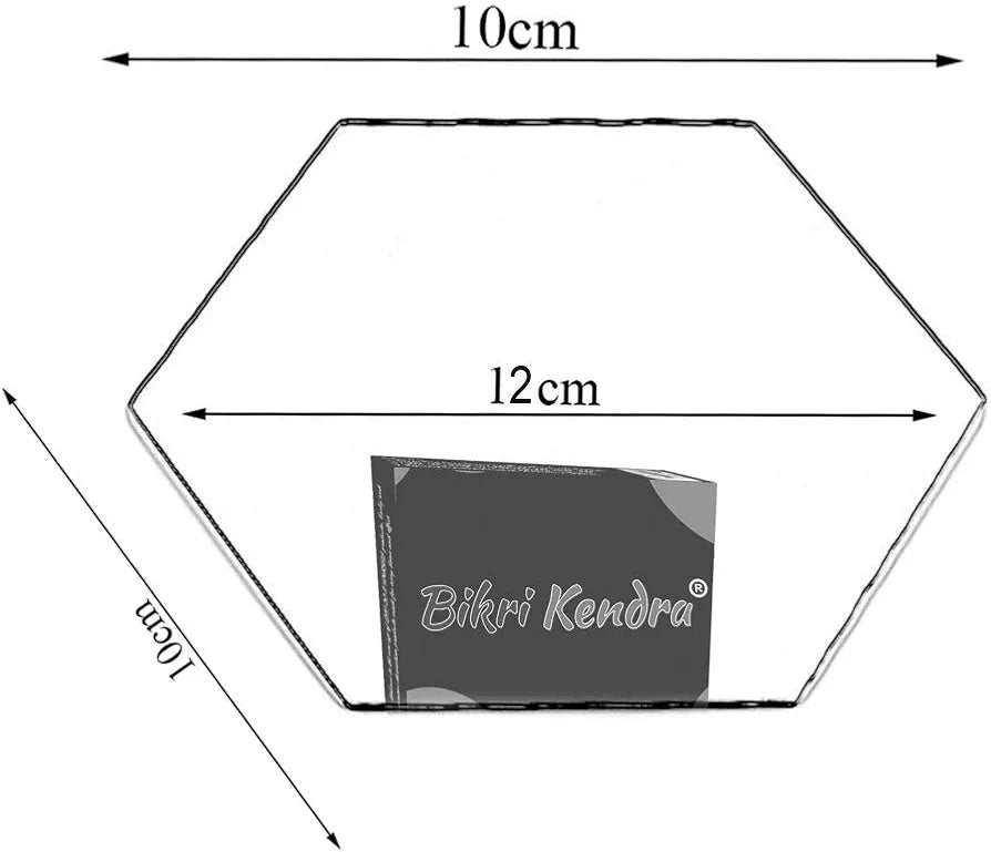 Bikri Kendra 28 Hexagon Golden Mirror Stickers for Wall Hexagon Mirror Acrylic Hexagonal
