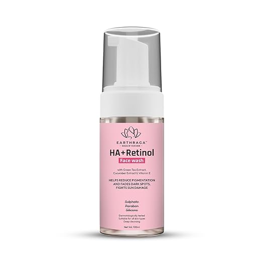 Earthraga HA + Retinol Foaming Face Wash - 100 ml