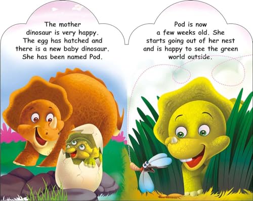 Sawan Set Of 5 Story Books Baby Animals Series (Adventurous Cub,Baby Squirrel,Baby Dinosaur,City Calf & Baby Mouse) [Board Book] Sawan