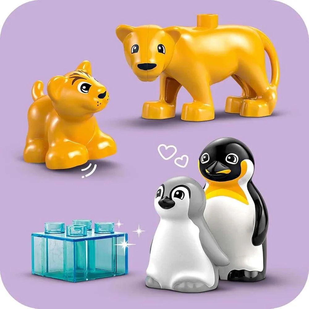 Lego Duplo Town Wild Animal Families: Penguins & Lions Imagination Toy 10442 Building Blocks Toys for 2+ Gift for Boys and Girls