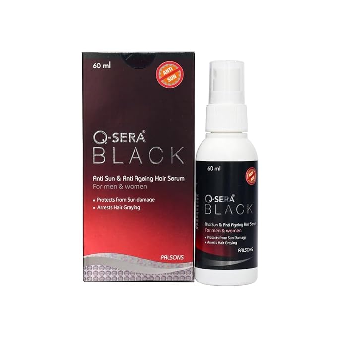 Qsera Black Anti Sun And Anti Ageing Hair Serum - 60 ml