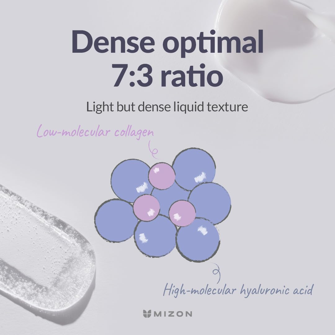 MIZON Hyalugen Le Lift Serum with Hyaluronic Acid and Marine Collagen for Fine Lines Total Face Care Youthful Skin Refreshing Lifting Korean Skincare - 30 ml
