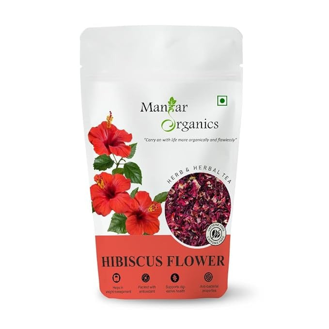ManHar Organics Hibiscus Flowers Herbal Tea - 100 gms