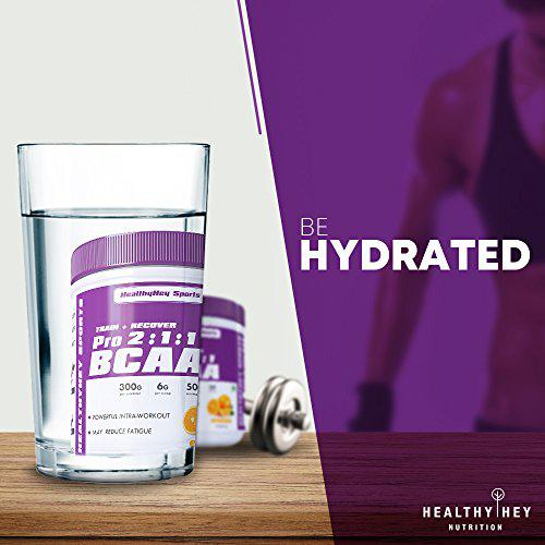 HealthyHey BCAA Powder 2:1:1 - Tangy Orange - 250 gms