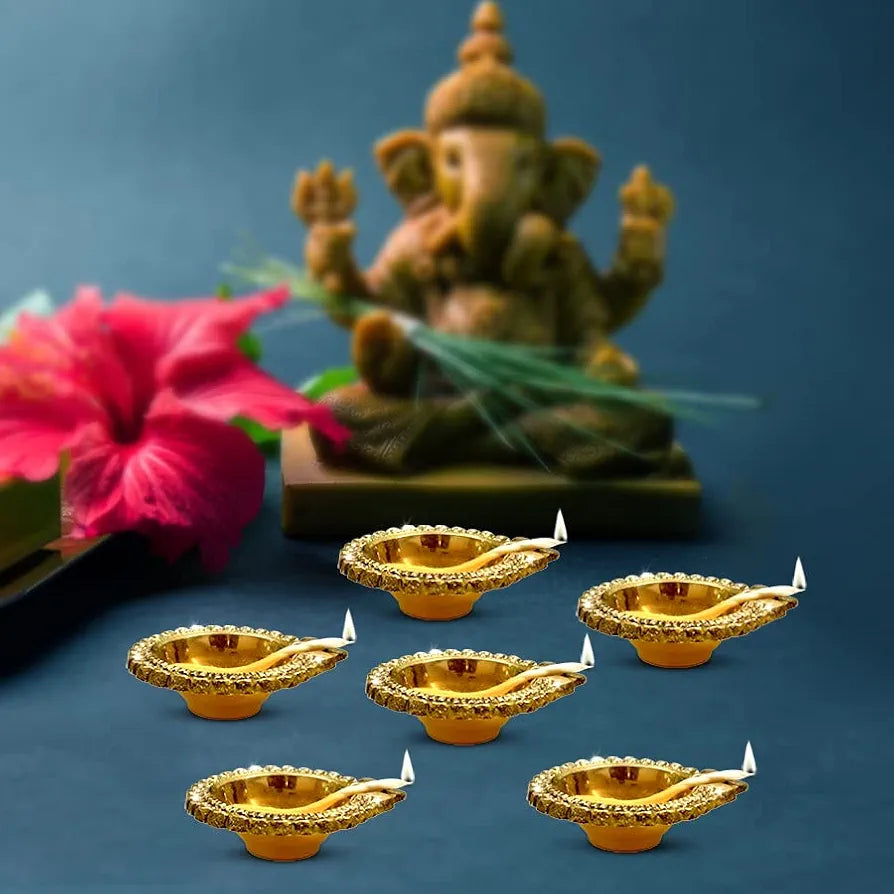 Shubhkart Nitya Brass Dhan Kuber Diya for Daily 180Gm