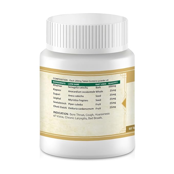 Jeena Sikho Kanth Sudhar Vati/ Throat Care Tablets - 60 Tabs