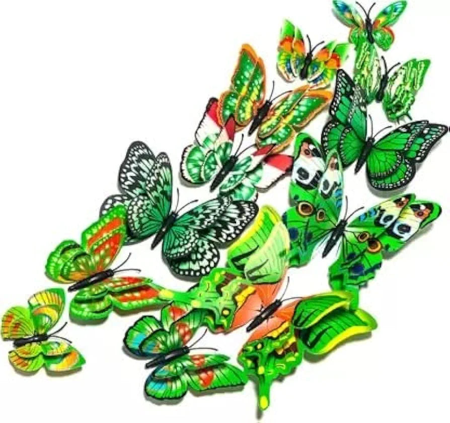 Rangoli Butterfly Wall Stick or Magnet Self Adhesive Removable PVC Design-14