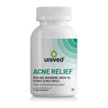 Unived Acne Relief | Acne Supplement Formulated to combat Acne from within | Zinc, Niacinamide, Green Tea, & Milk Thistle | 60 Vegan Caps, One Month Supply