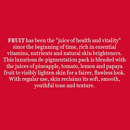 Biotique Fruit Brightening Depigmentation and Tan Removal Face Pack| Ayurvedic and Organically Pure| Tan Removal Face Pack for All Skin Types|100% Botanical Extracts| 100gm