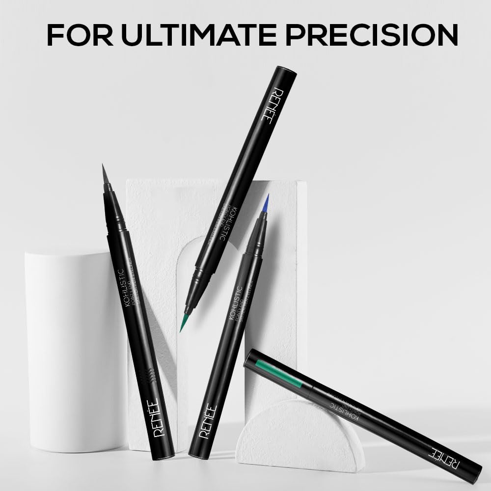 RENEE Pointy End Sketch Pen Smudge Proof Eyeliner - Matte Finish, Light Weight, Water Resistant, Long Stay Highly Pigmented with One Stroke Application Formula - Black