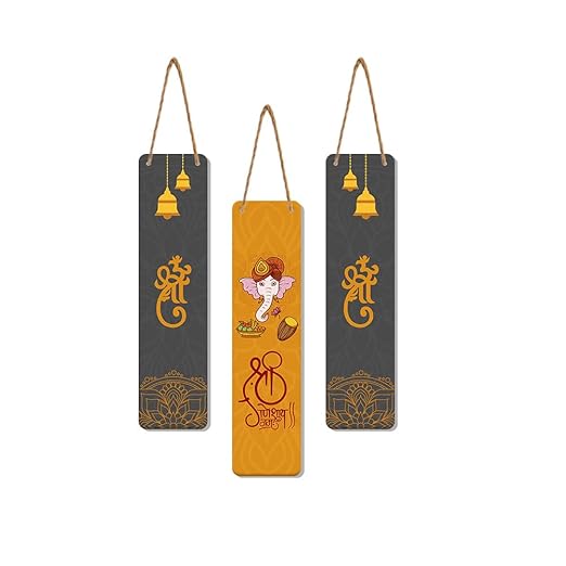 Designer Wooden Wall Hanging (WH_8109N) Set of 3
