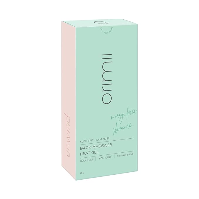 Orimii Back Massage Heat Gel with Natural Oils for Pain Relief  - 45 ml