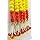 Artificial Marigold Fluffy Flowers Garlands Pack of 5 Orange Yellow Mix with Bell