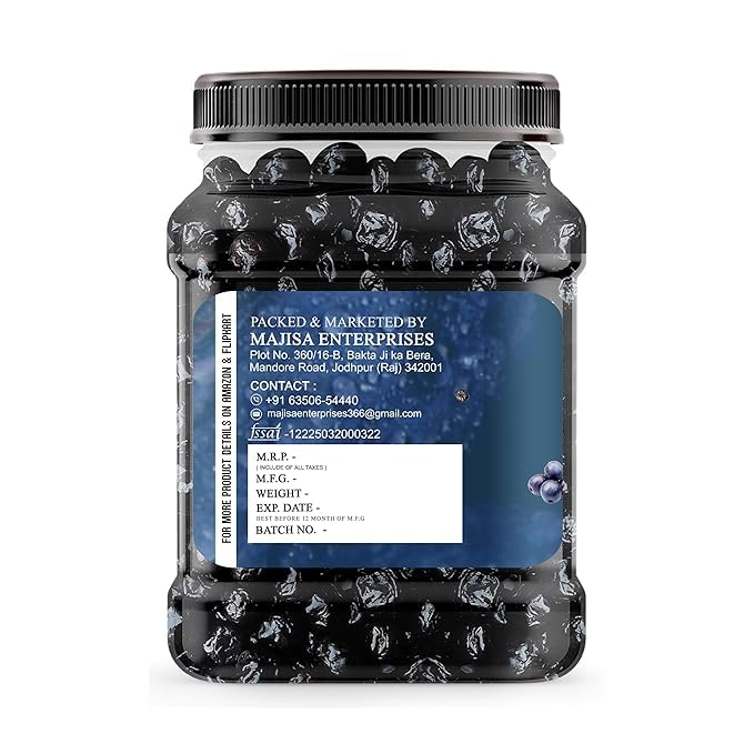 Classic Nuts Dried Blueberry Plum| Dehydrated Blueberries | Ready to Eat Dried Fruit for Baking, Smoothies, Breakfast, Desserts, Trail Mix & Healthy Snacking | Sweet Fruity Taste