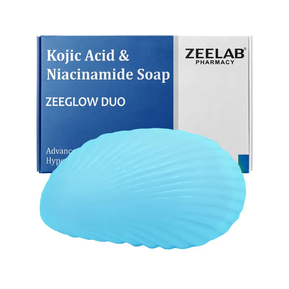 ZEEGLOW Duo Soap 75g | Kojic Acid & Niacinamide Skin Brightening Soap | Helps Reduce Dark Spots, Tanning & Uneven Skin Tone | Deep Cleansing Bar for Oily & Combination Skin