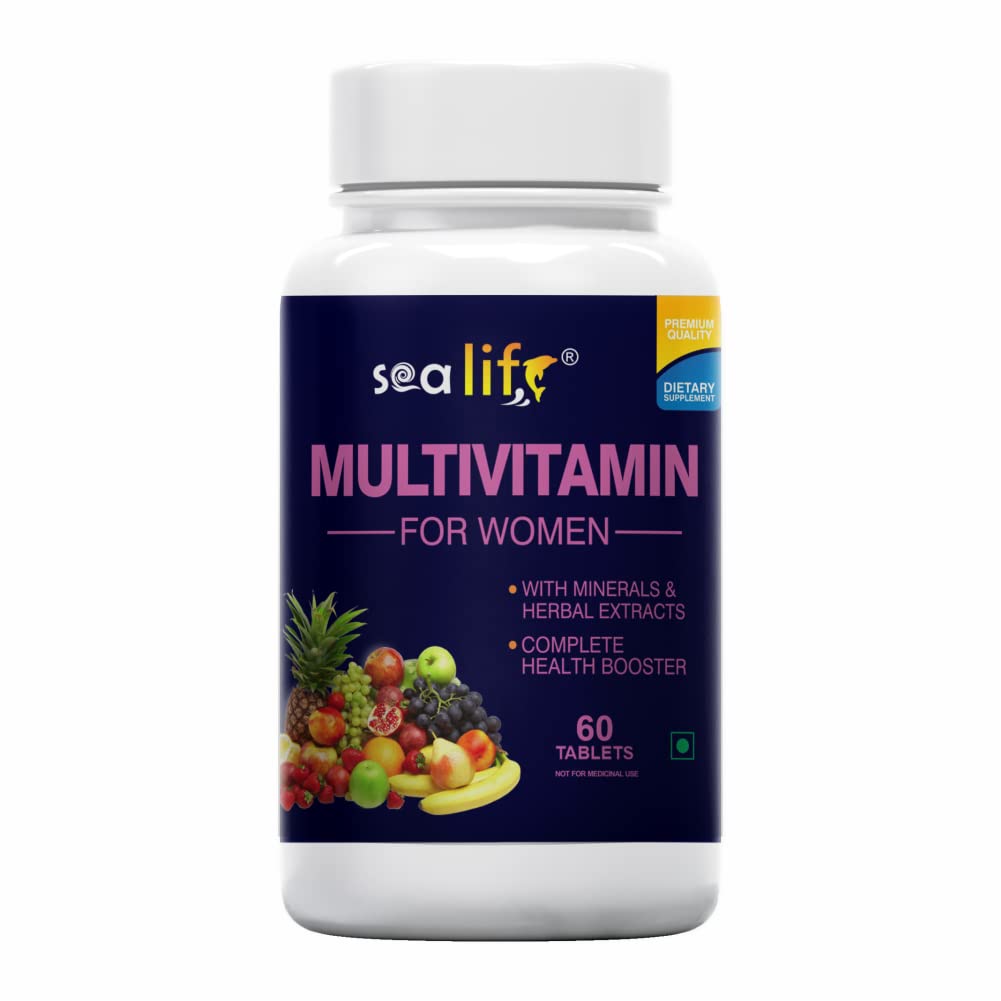 Sea Life Multivitamin For Women Complete Health Booster Vital Vitamins & Minerals with Herbal Extracts For Daily Health & Immunity (Pack of-1)
