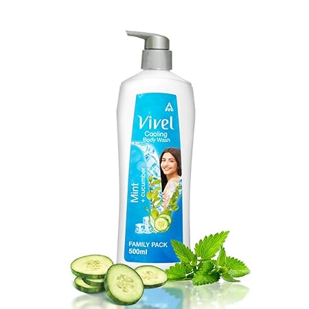 Vivel Cooling Body Wash Mint & Cucumber Shower Gel -  500 ml