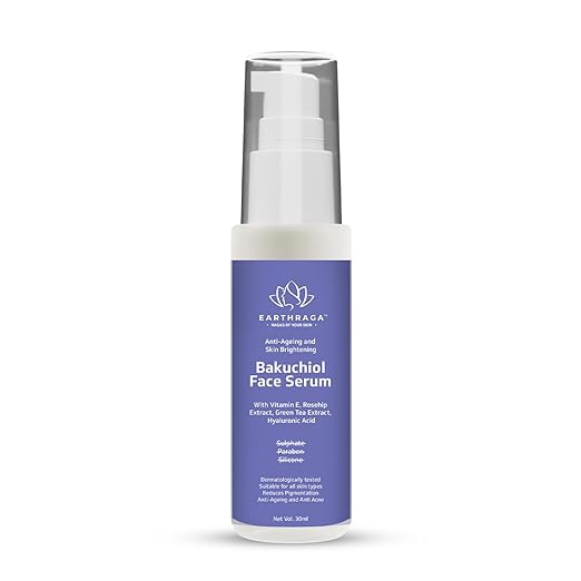 Earthraga Anti Ageing and Skin Brightening Bakuchiol Face Serum - 30 ml