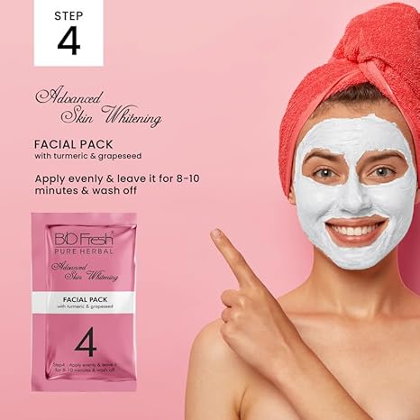 Biofresh Herbals Skin Whitening Facial Kit 5 Steps - 46 gms Each (Pack of 2)