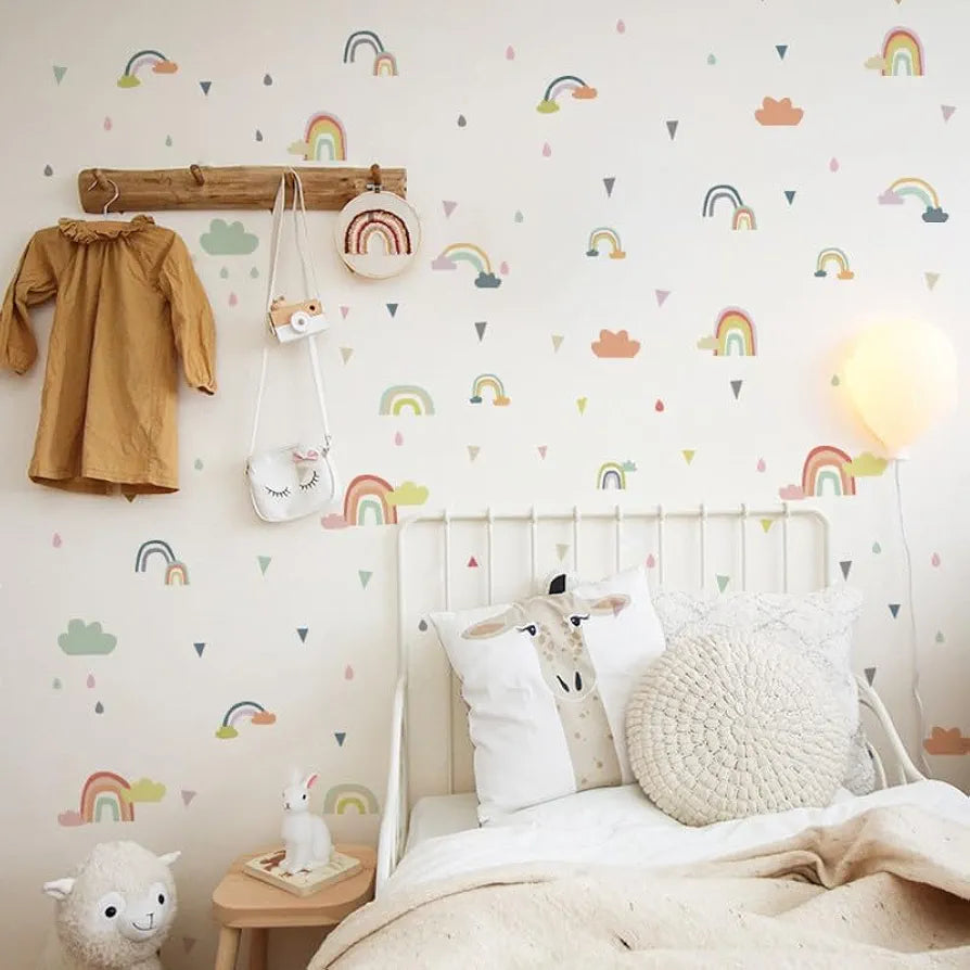 Jaamso Royals Cute Cloud and Rainbow Stickers Wall -self-adhesive Small Rainbow