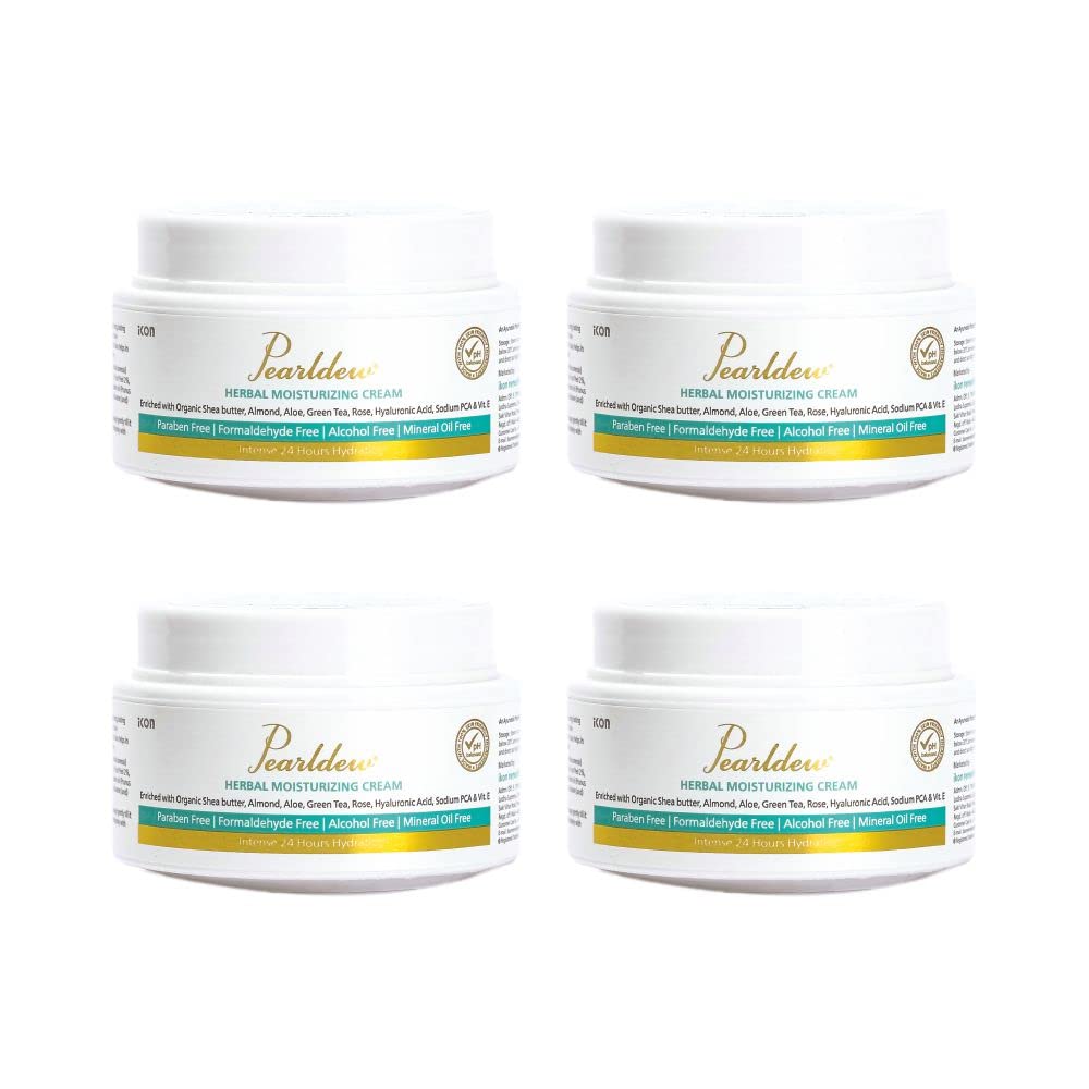 Pearldew Herbal Moisturizing Cream - 50 Gms | Pack of 4