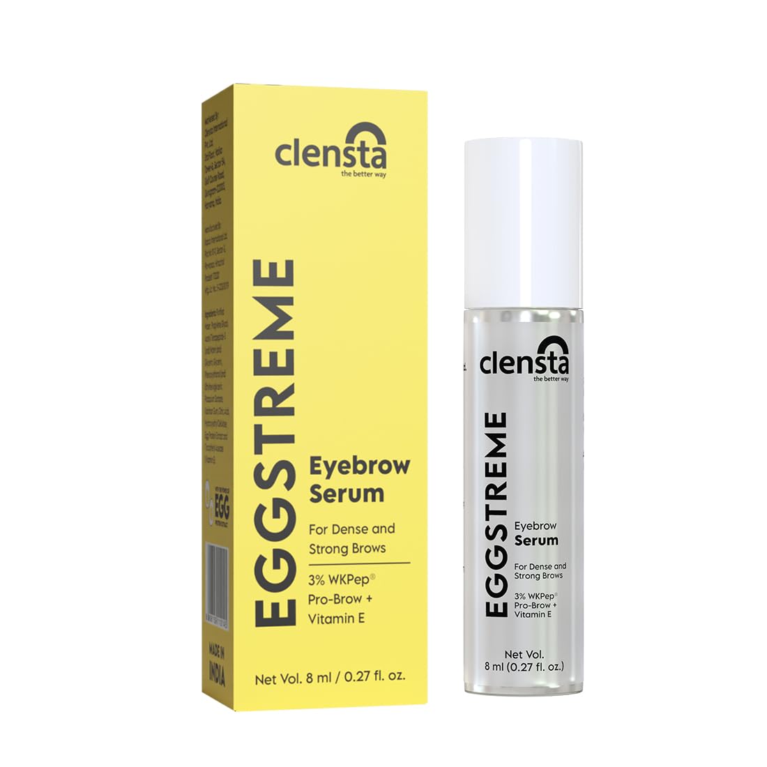 clensta eggstreme eyebrow growth serum roll - 8 ml