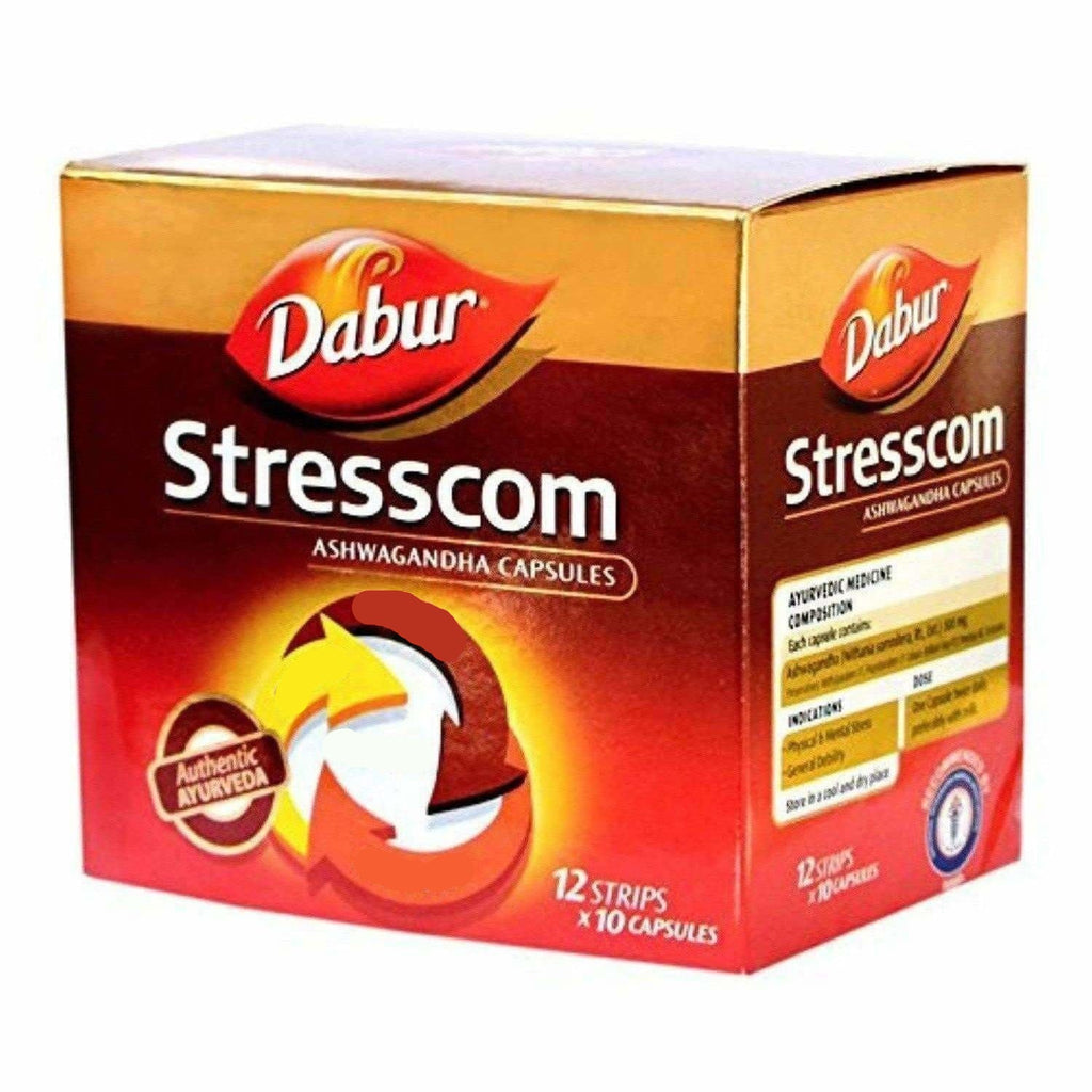Dabur Stresscom Ashwagandha 12 Strips X 10 Capsules