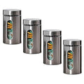 Femora Kitchen Storage Jars Steel Body With See Through Window Jar | 1000 Ml | Pack of 4
