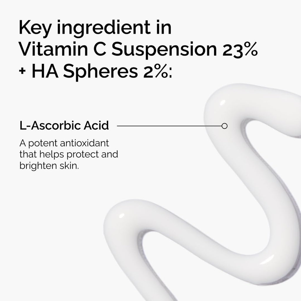 The Ordinary Vitamin C Suspension 23% + HA Spheres 2%, Brightening Serum with Pure L-Ascorbic Acid, 30ml