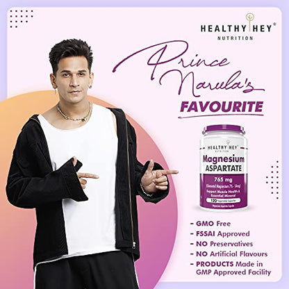 Healthyhey Magnesium Aspartate - 120 Capsules
