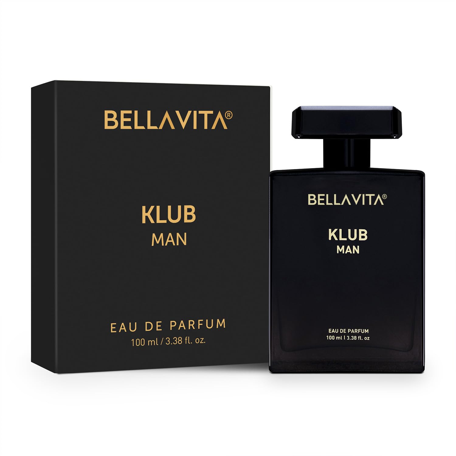 Bella Vita Luxury KLUB | Long Lasting Eau De Parfum 100ml Perfume for Man | Lemon, Rose and Vanilla | Musky, Spicy and Woody Premium Fragrance for Men