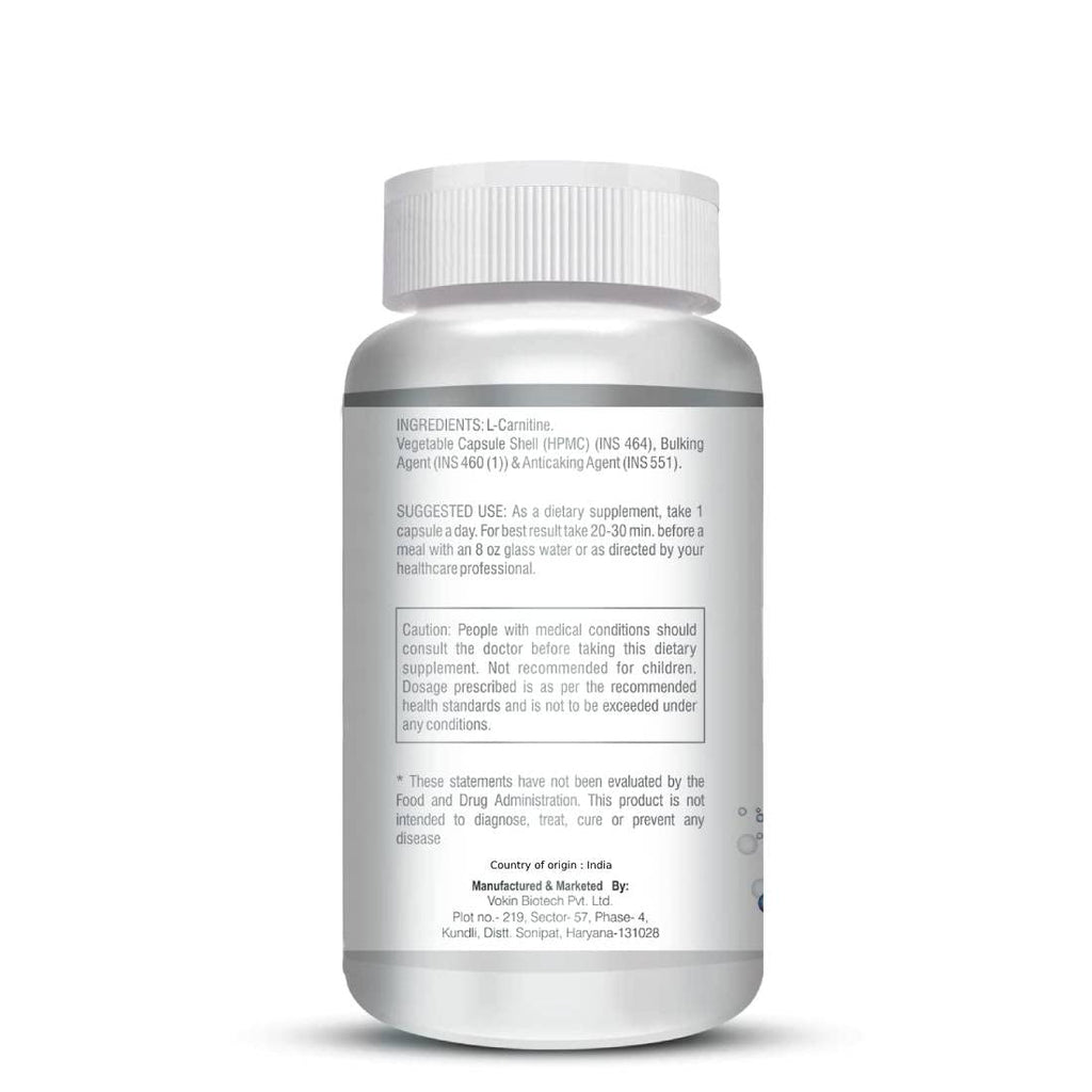 Vokin Biotech L-Carnitine Acetyl (ALCAR)- Support Brain Health- 500 mg â€“ 90 Capsules