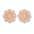 Hobby India 10 Pieces Mdf Wooden Flower Tealight Candle Holder for Home and Office Decoration