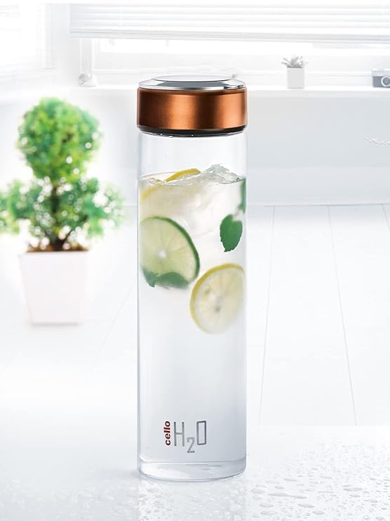 Cello H2o Borosilicate Glass Water Bottle | 1000ml