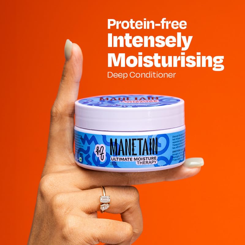 Manetain Ultimate Moisture Therapy 100gm | Deep Hydrating Curl Conditioner for Curly Hair Women & Men | Ultra‑Moisturising Conditioner for Frizzy Hair with Algae Oil & Hyaluronic Acid | CG‑Friendly
