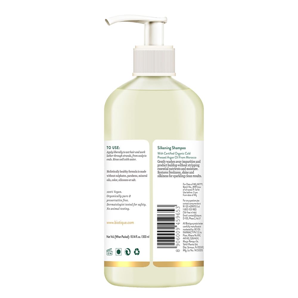 Biotique Argan Oil Hair Shampoo from Morocco (Cleans, Strengthens and Shines Hair), 300ml
