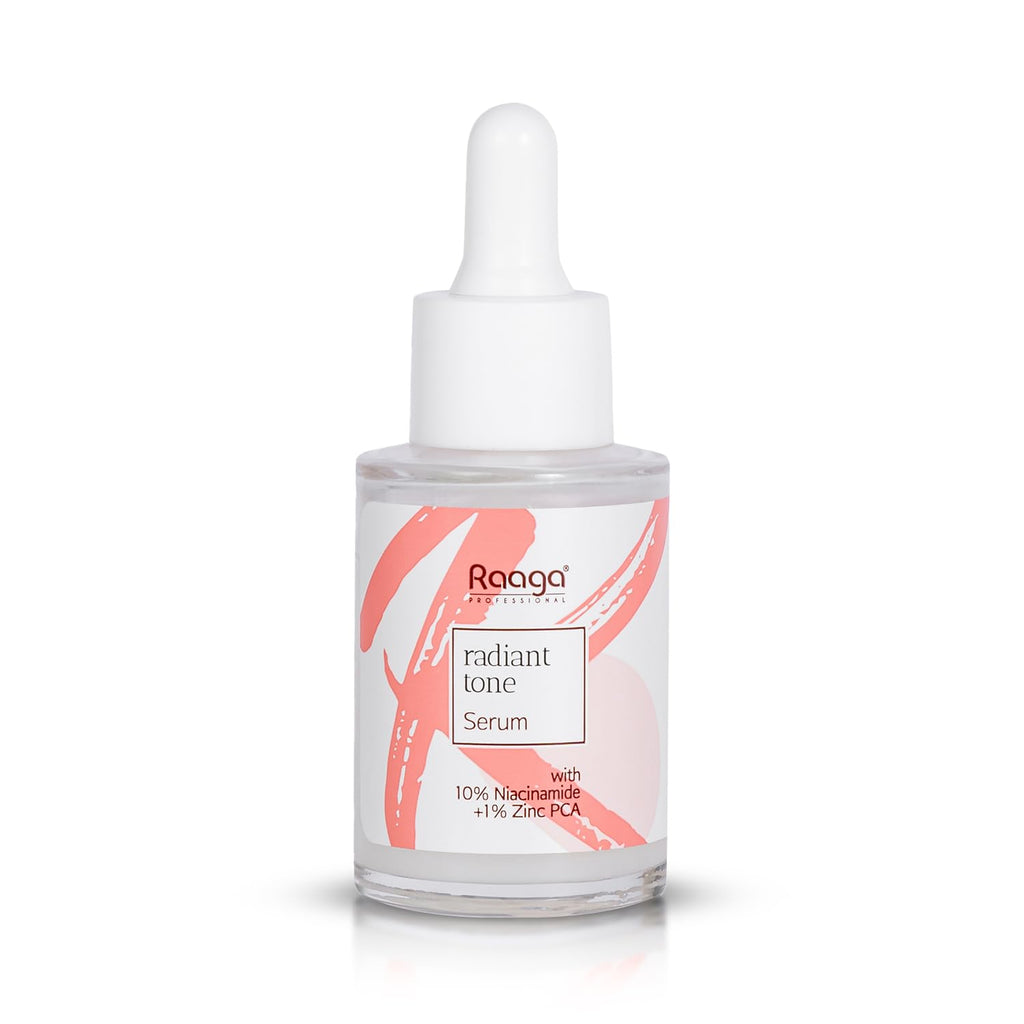 Raaga Professional Radiant Tone Serum with 10% Niacinamide and 1% Zinc PCA | Paraben Free, Sulphate Free, Dermatologically Tested (30 ml)