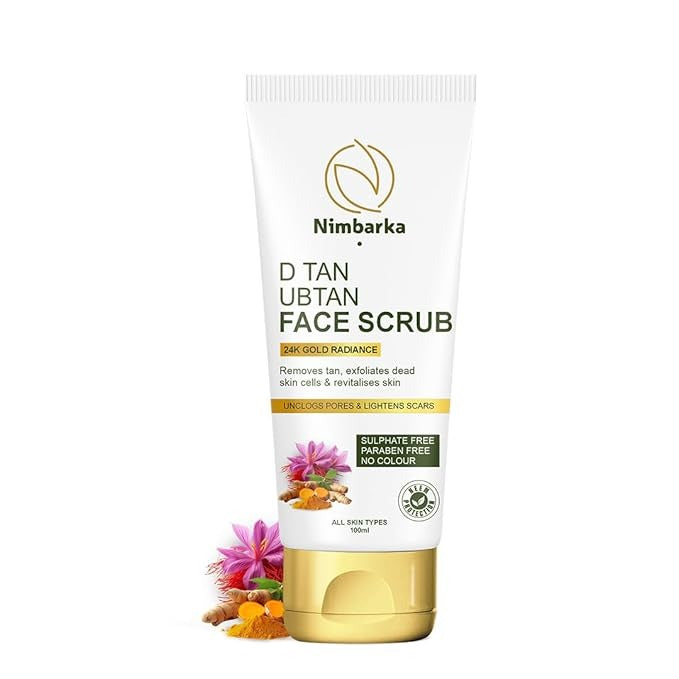 Nimbarka D-Tan Ubtan Face Scrub 24K Gold Radiance Face Scrub - 100 ml