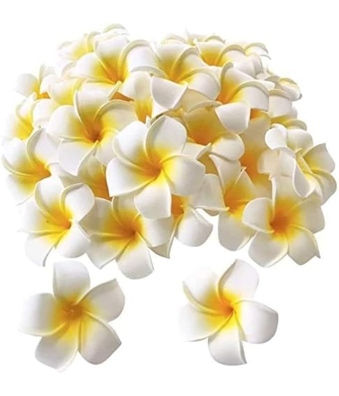 Artificial Big Foam Hawaaii Fake Foam Water Floating Flowers White