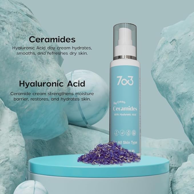7o3 Hydrating Day Cream With Hyaluronic Acid & Ceramides – Lightweight Moisturizer for Dry to Very Dry Skin - 100 Ml